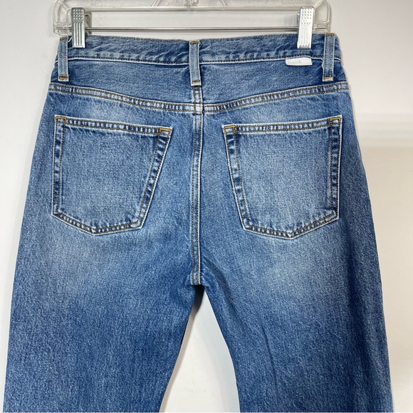 Boyish Tommy Jeans High Rise Straight Greed Wash Cotton Button Fly 26 Raw Hem - Picture 10 of 16